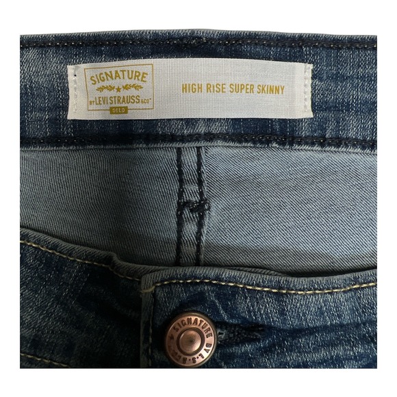 Levi's Signature Women's Size 39 (18W) High-Rise Skinny Jeans - Picture 4 of 8